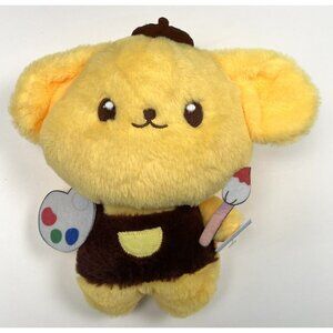 SANRIO Hello Kitty POMPOMPURIN 10" Yellow Brown Plush Stuffed Artist Toy NWT